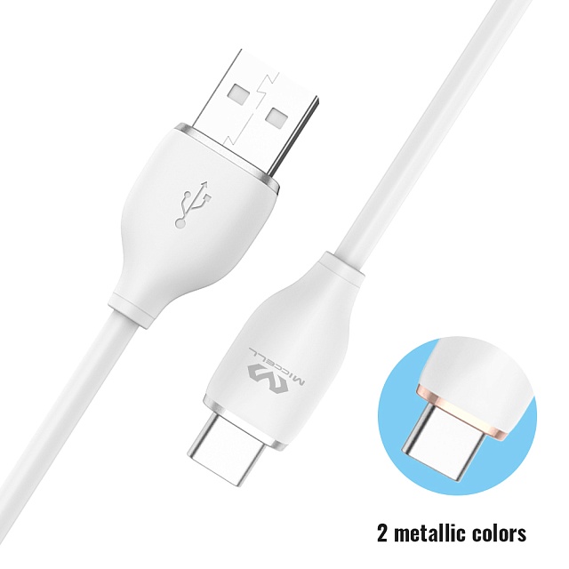 Miccell VQ-D09 USB to USB Type-С, Fast charge 6A,1,5 метра